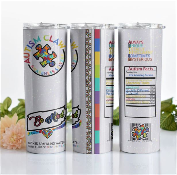 Autism claw awareness seltzer skinny tumbler – dnstyles