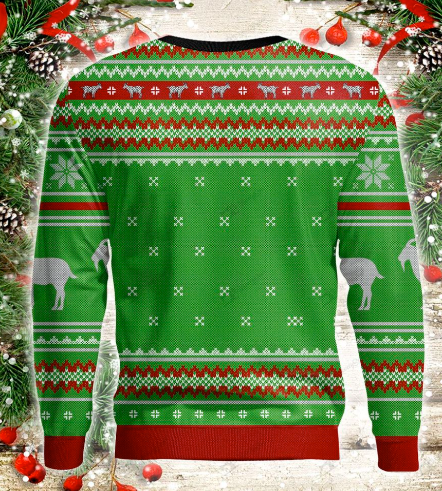 Dear Santa just bring goats ugly sweater 2