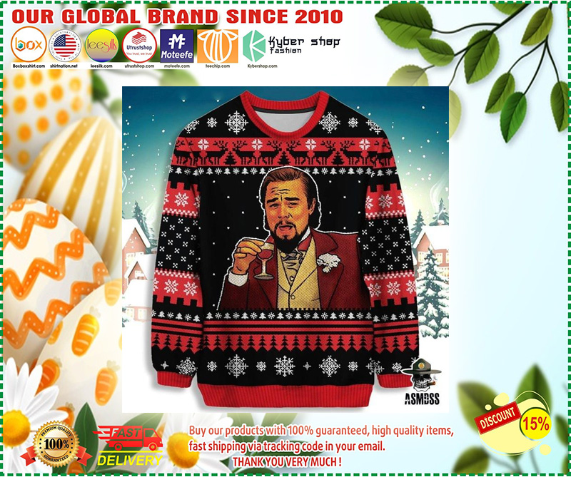 Leonardo DiCaprio ugly Christmas sweater 2