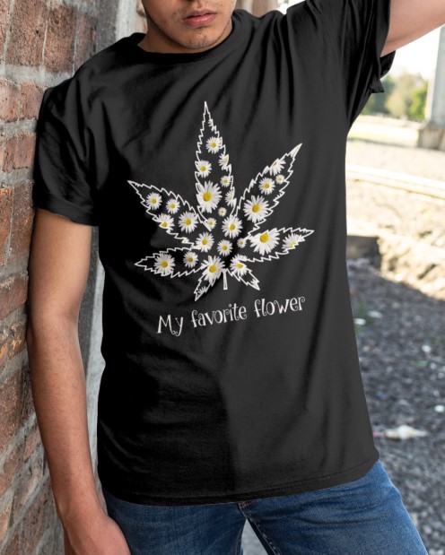 Sunflower cannabis weed leaf my favorite flower classic shirt