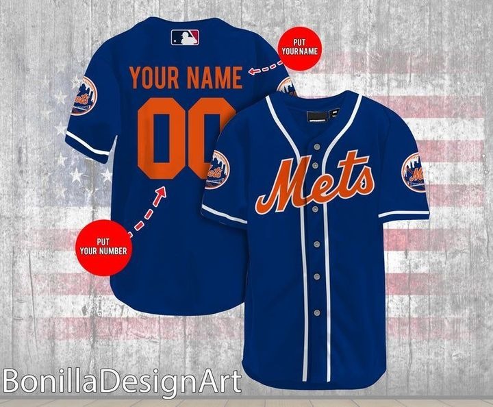 New York Mets Personalized Name And Number Baseball Jersey Shirt – Hothot 170821