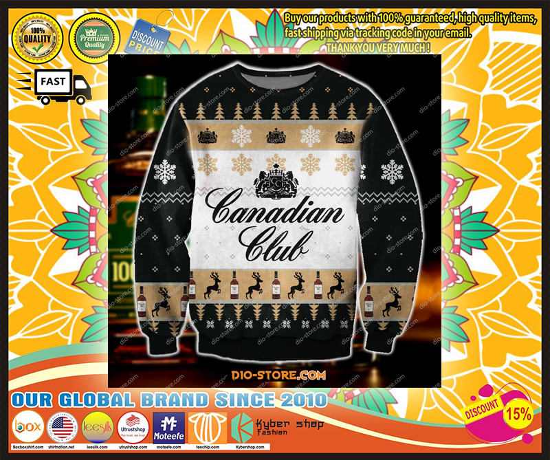 Canadian club knitting pattern 3d print ugly sweater