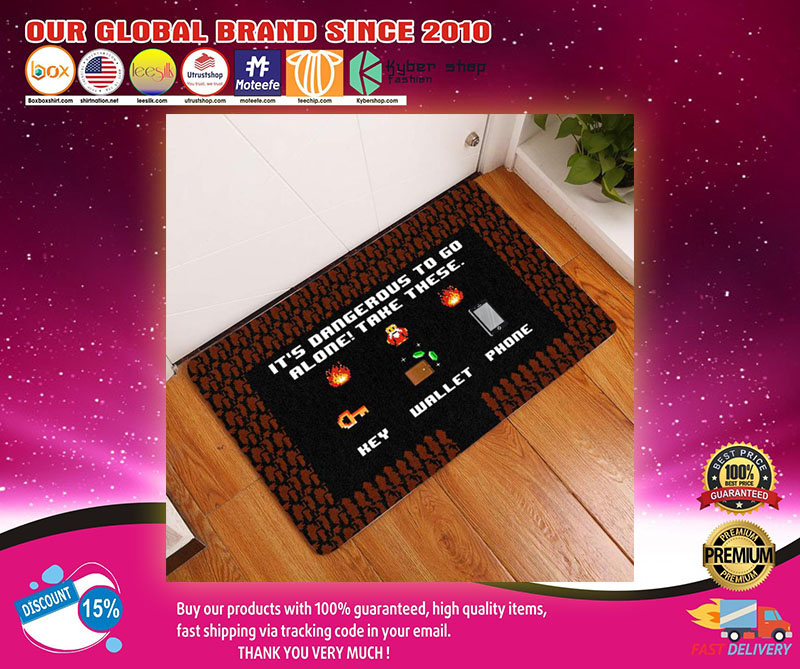 It's dangerous to go alone take these key wallet phone doormat1