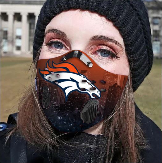 Denver Broncos filter activated carbon face mask