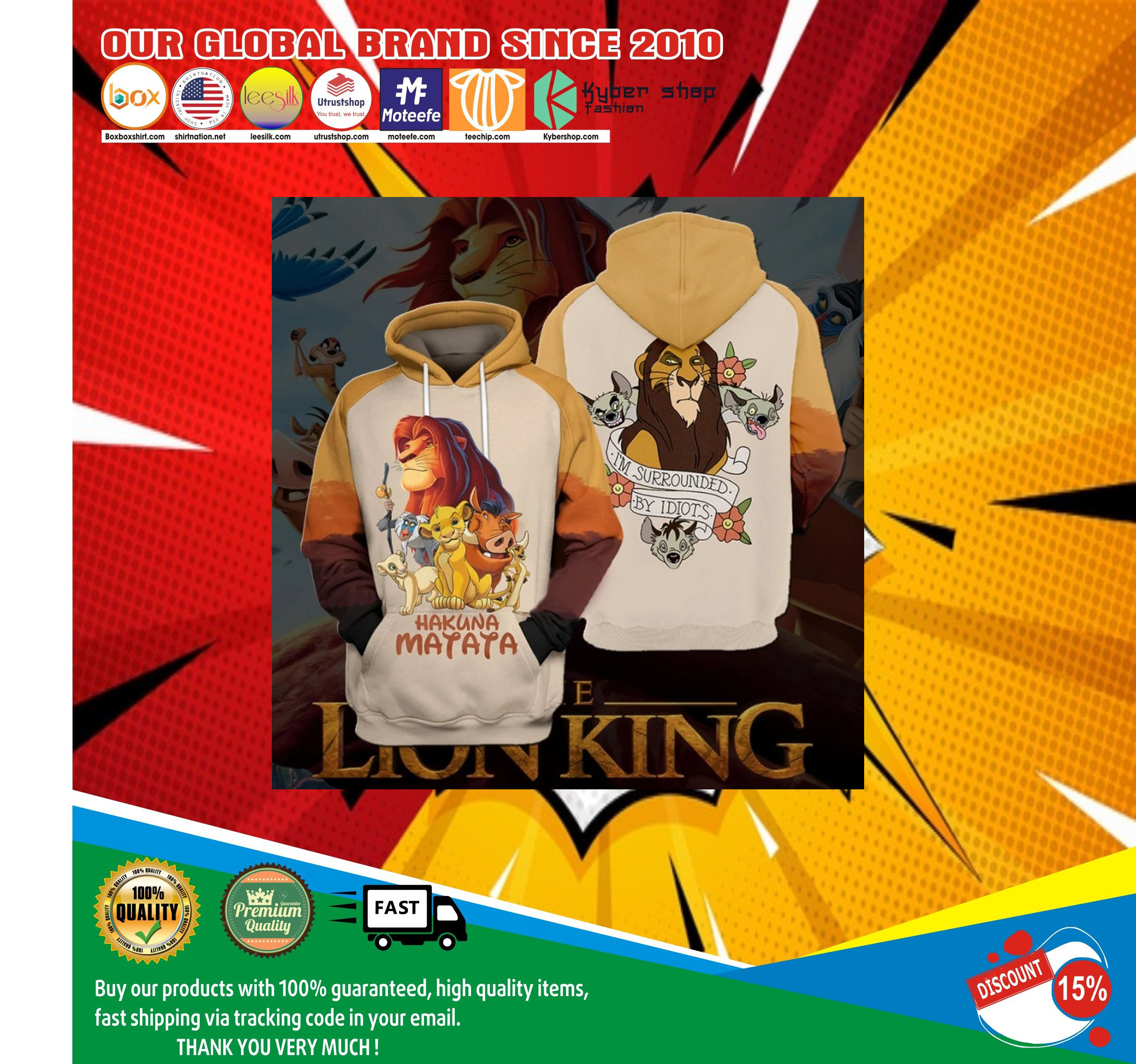 The lion king 3d hoodie1