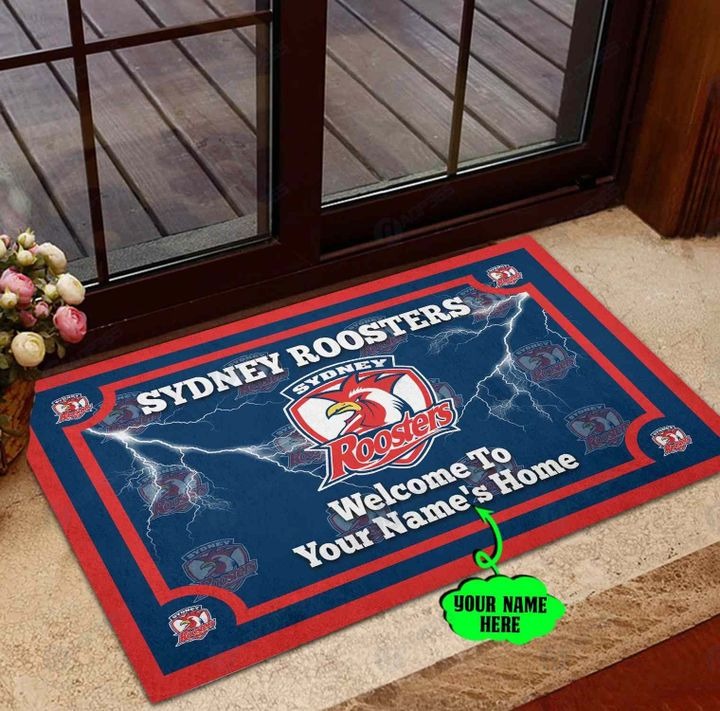 Sydney Roosters Personalized welcome to home Doormat