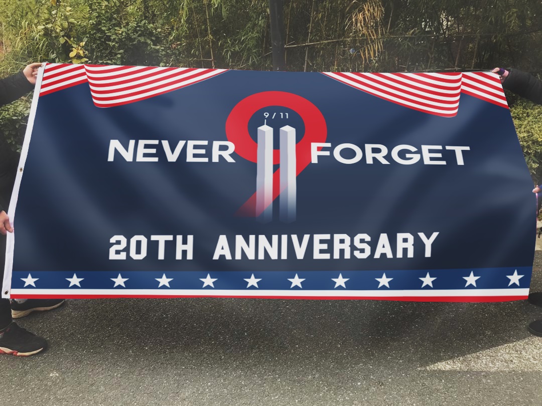 Never Forget 9.11 Two Towers - 20th Anniversary Flag - Picture 3