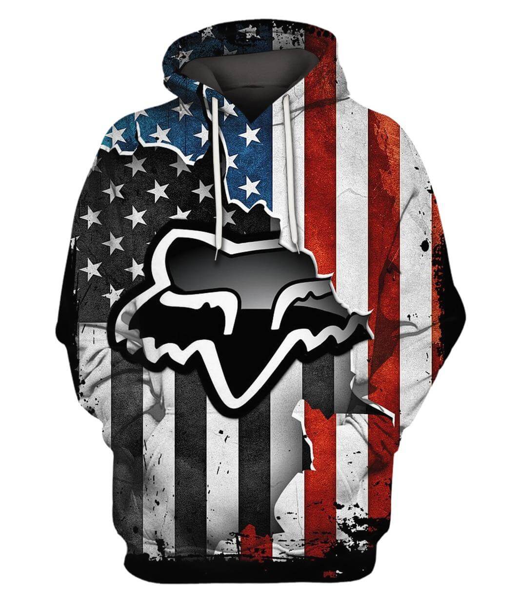 American flag hot sale fox hoodie