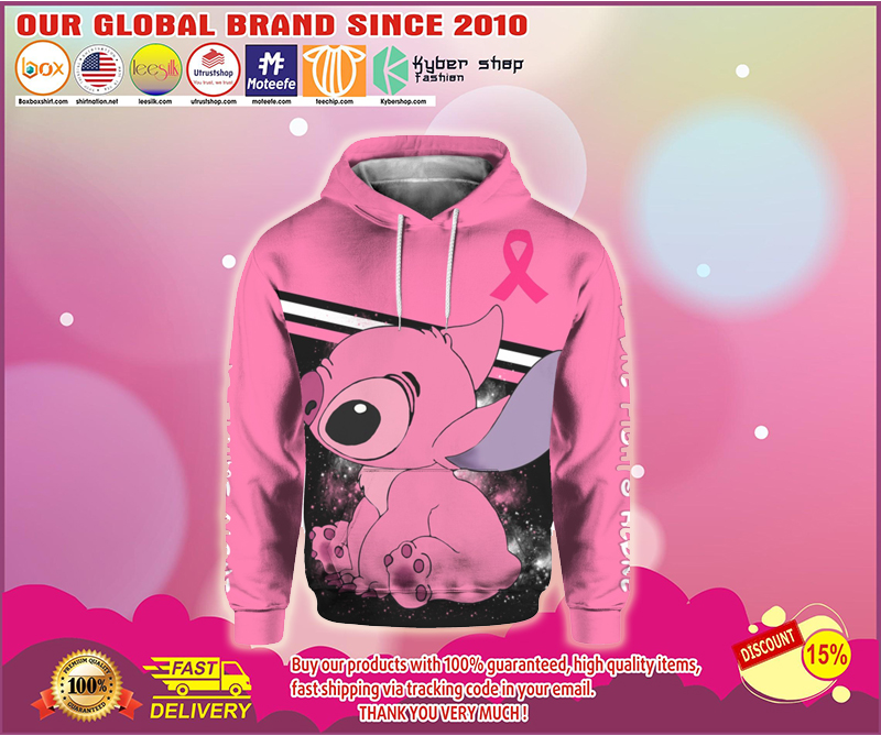 Stitch breast cancer awareness all over print hoodie 2
