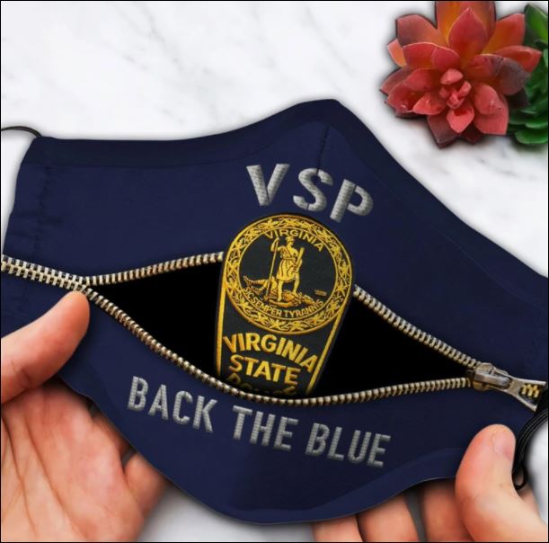 Virginia state police back the blue face mask