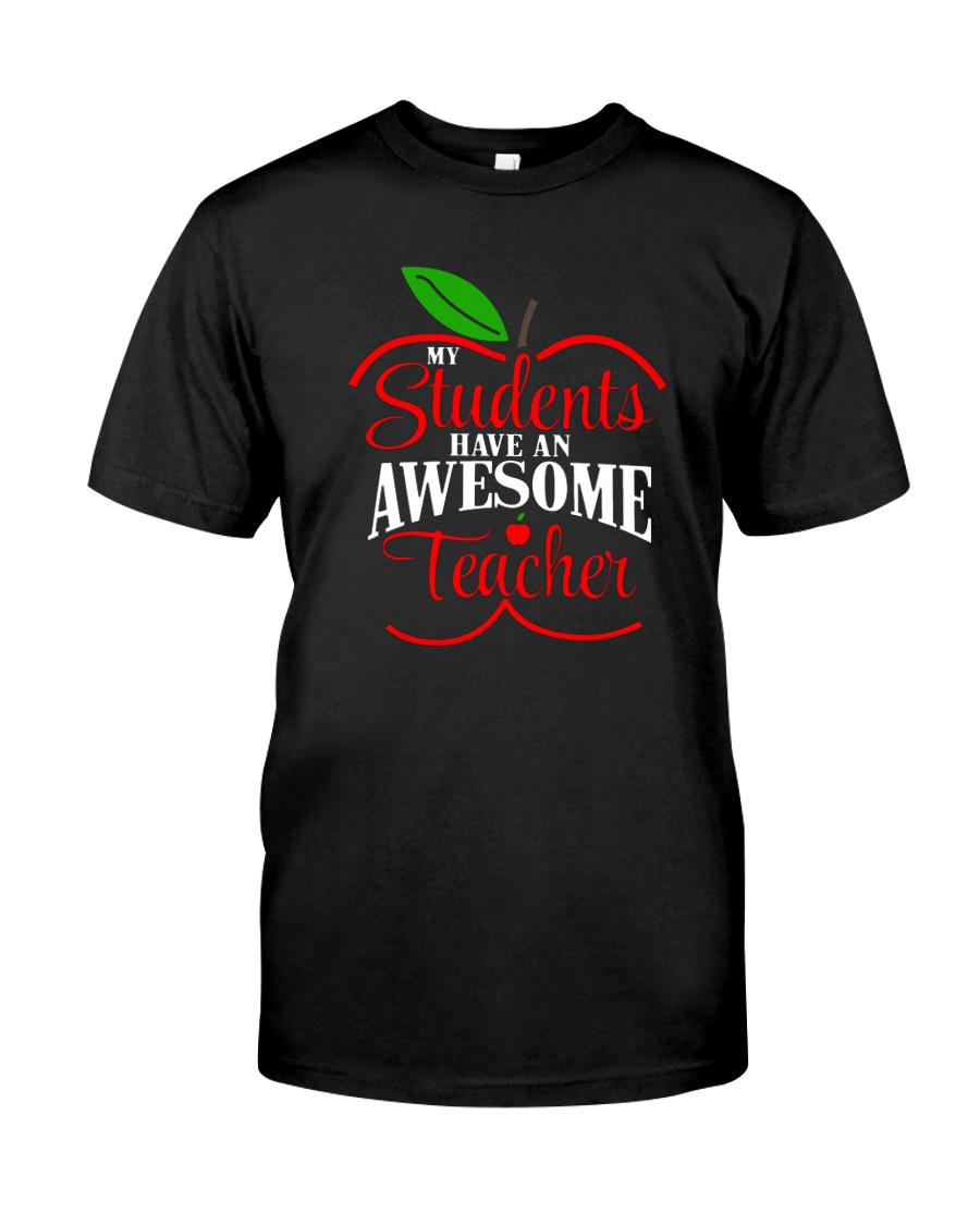 Apple My students have an awesome teacher true shirt, hoodie, tank top – tml