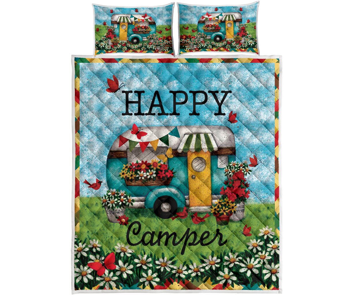 Happy Camper Quilt Blanket-3