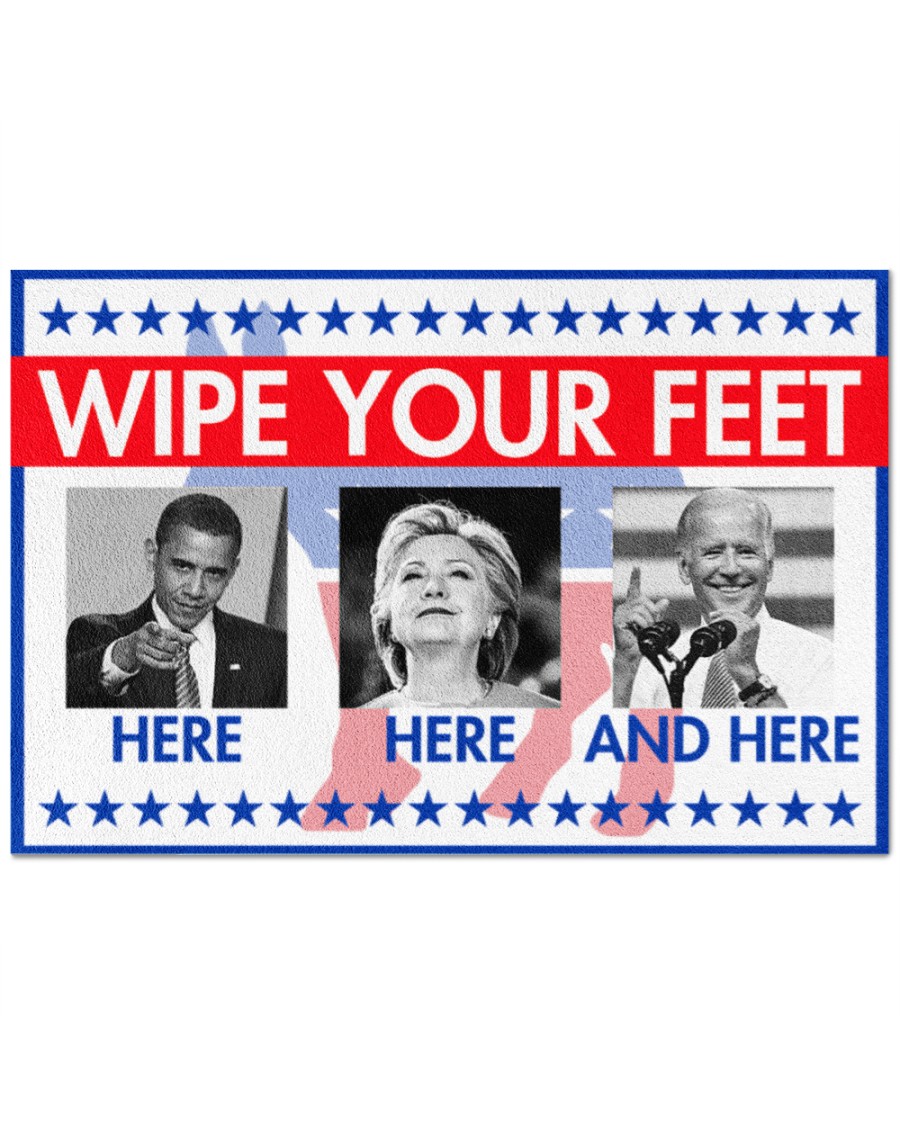 Wipe your feet here Obama Clinton Biden doormat