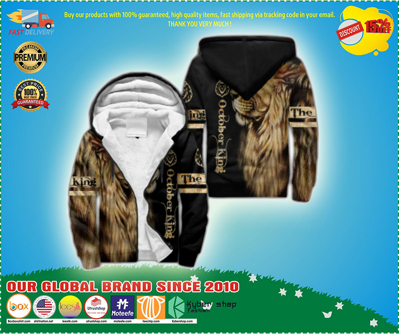 Lion King October King All Over Printed 3D hoodie and zip hoodie