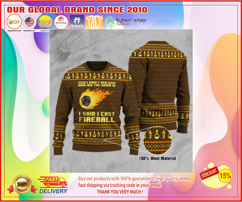I sail I cast fireball knit sweater for men and women sweater 3