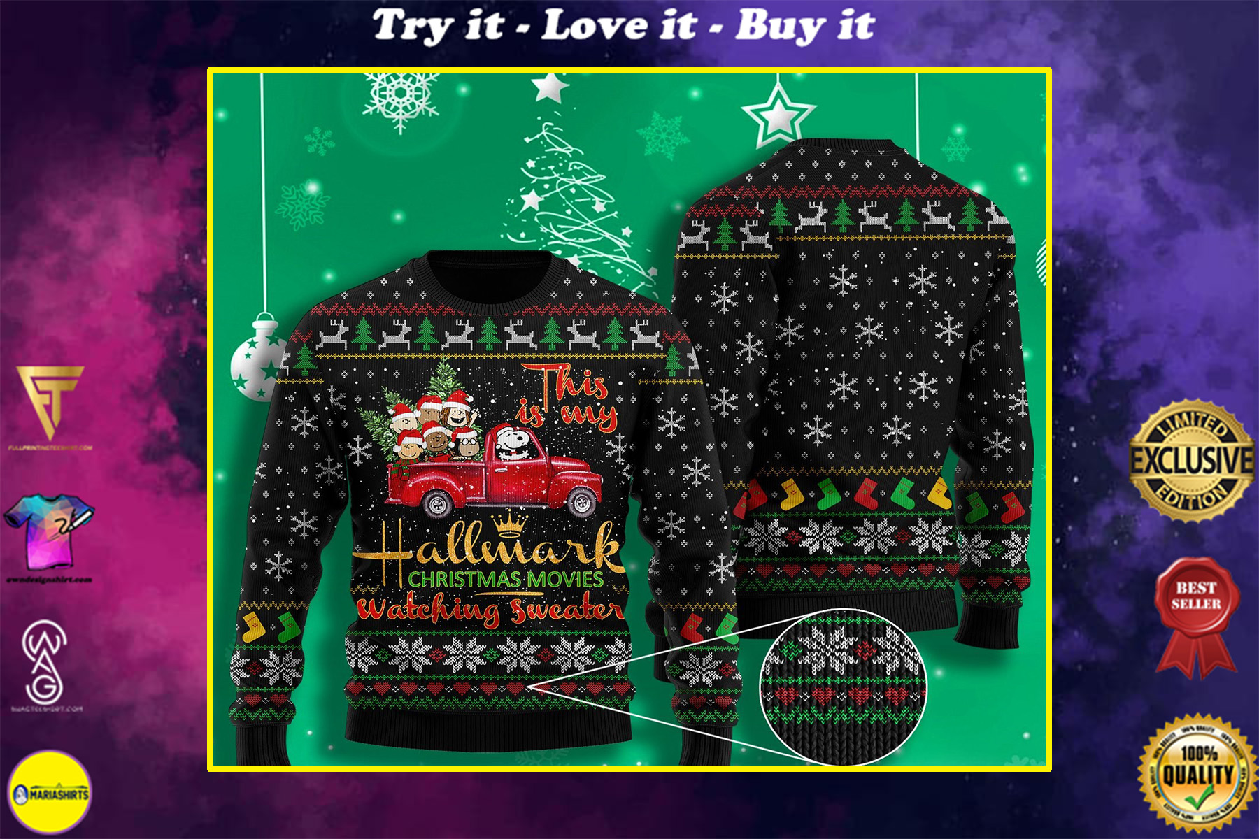 snoopy this is my hallmark christmas movie watching ugly christmas sweater
