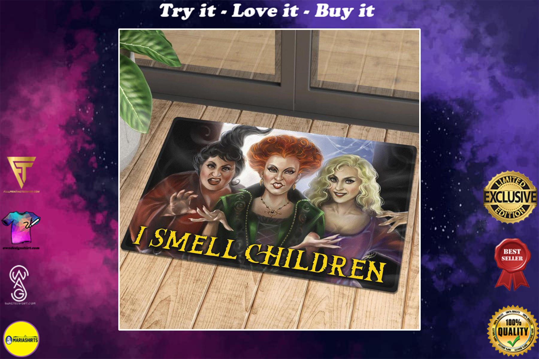 [special edition] halloween hocus pocus i cant smell children doormat – maria