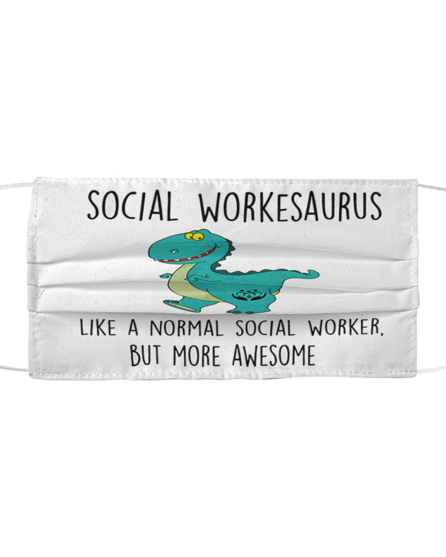 Social workersaurus like a normal social worker but more awesome face mask - pic 2