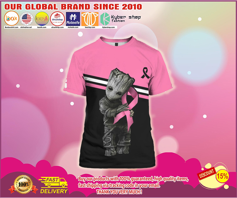 Groot breast cancer awareness 3d shirt 3