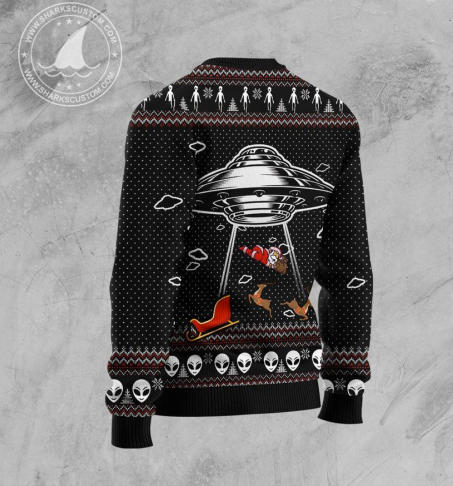 Alien merry xmas ugly sweater 2