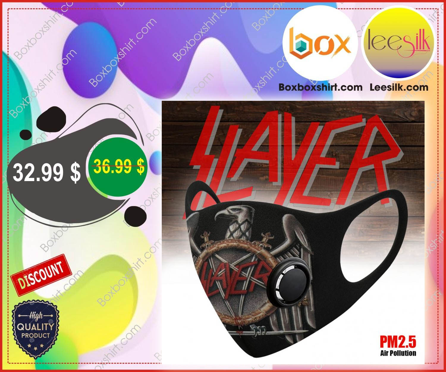 Slayer cloth fabric face mask 4