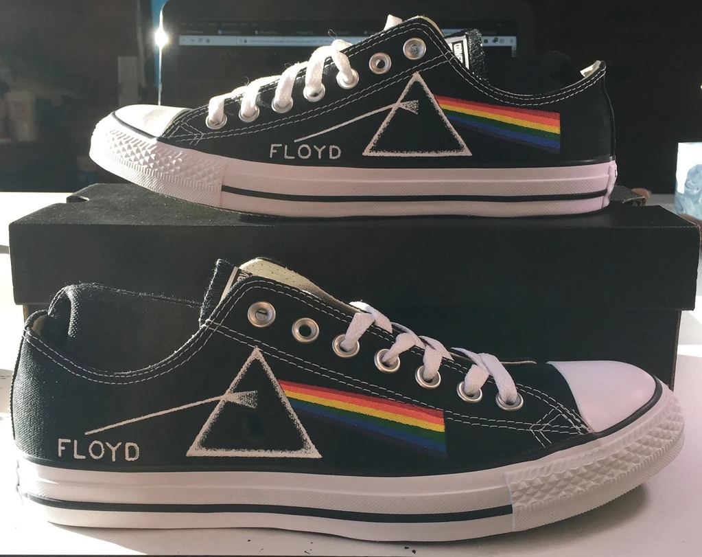 Pink floyd canvas low top shoes - detail
