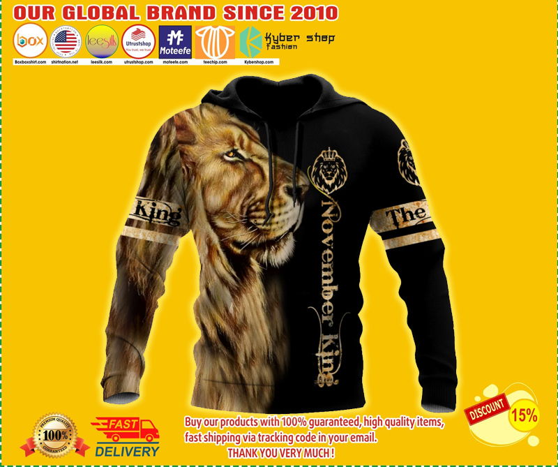 Lion november king 3d hoodie 1