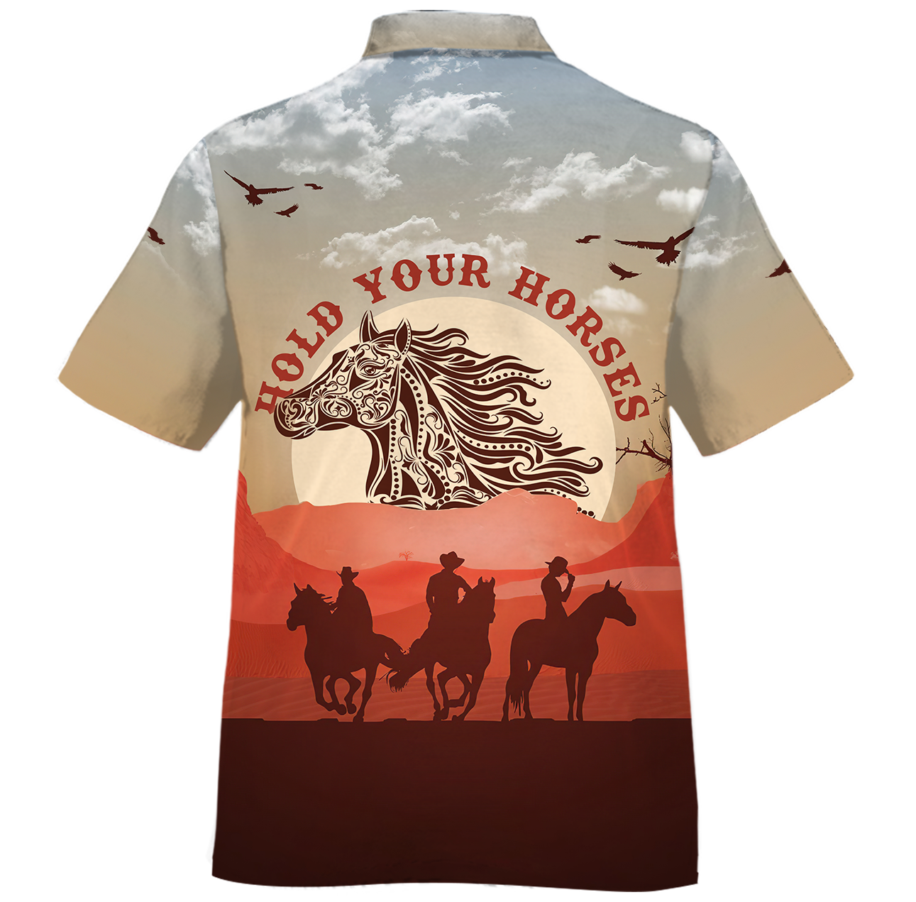 Hold Your Horses Hawaiian Shirt Beach Short 1