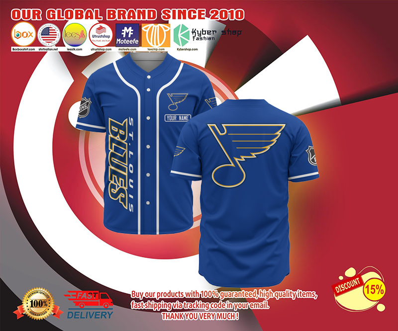 St.Louis Blues baseball jersey shirt 4