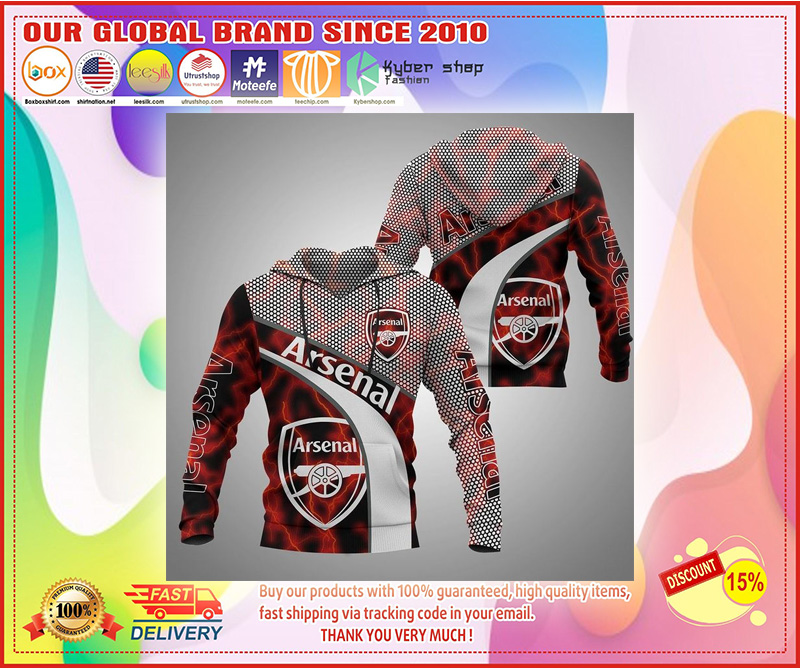 Arsenal 3d full print hoodie 3