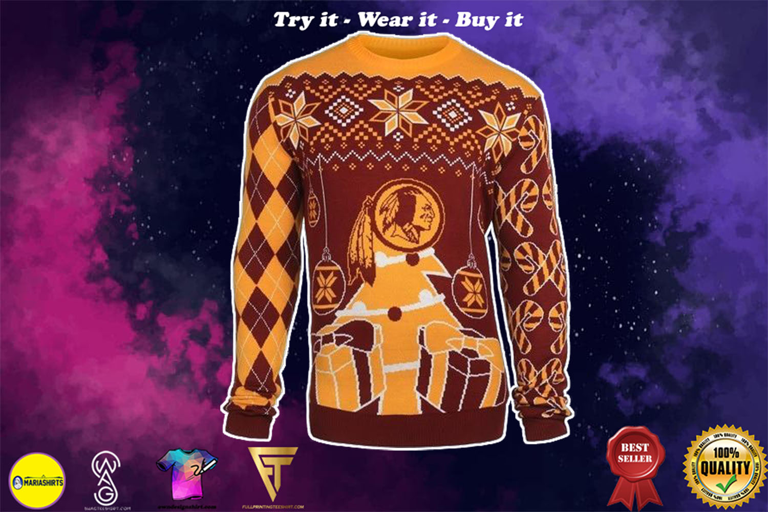 [special edition] washington redskins ugly christmas sweater – maria