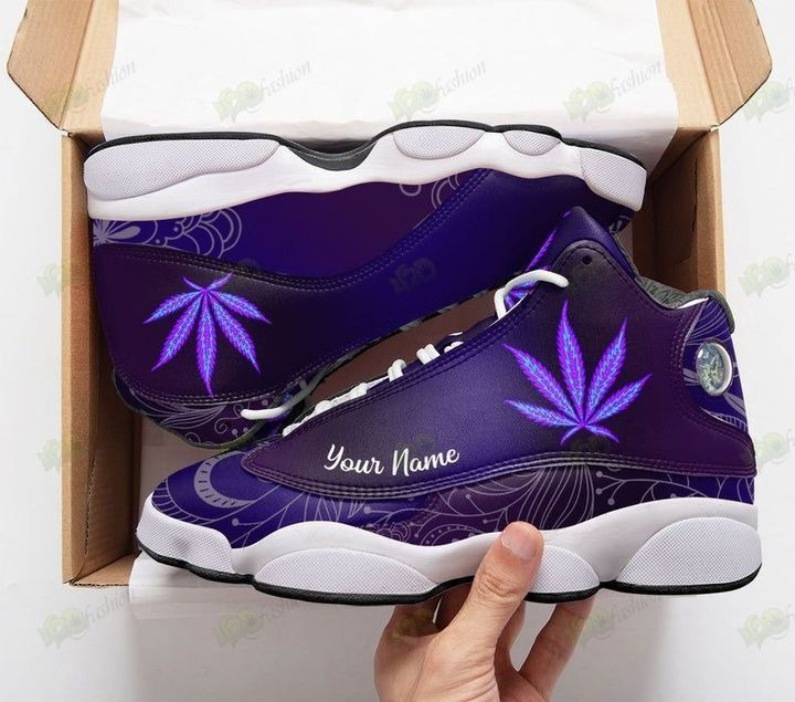 Weed Cannabis Psychedelic Personalized Air Jordan 13 Sneaker Shoes