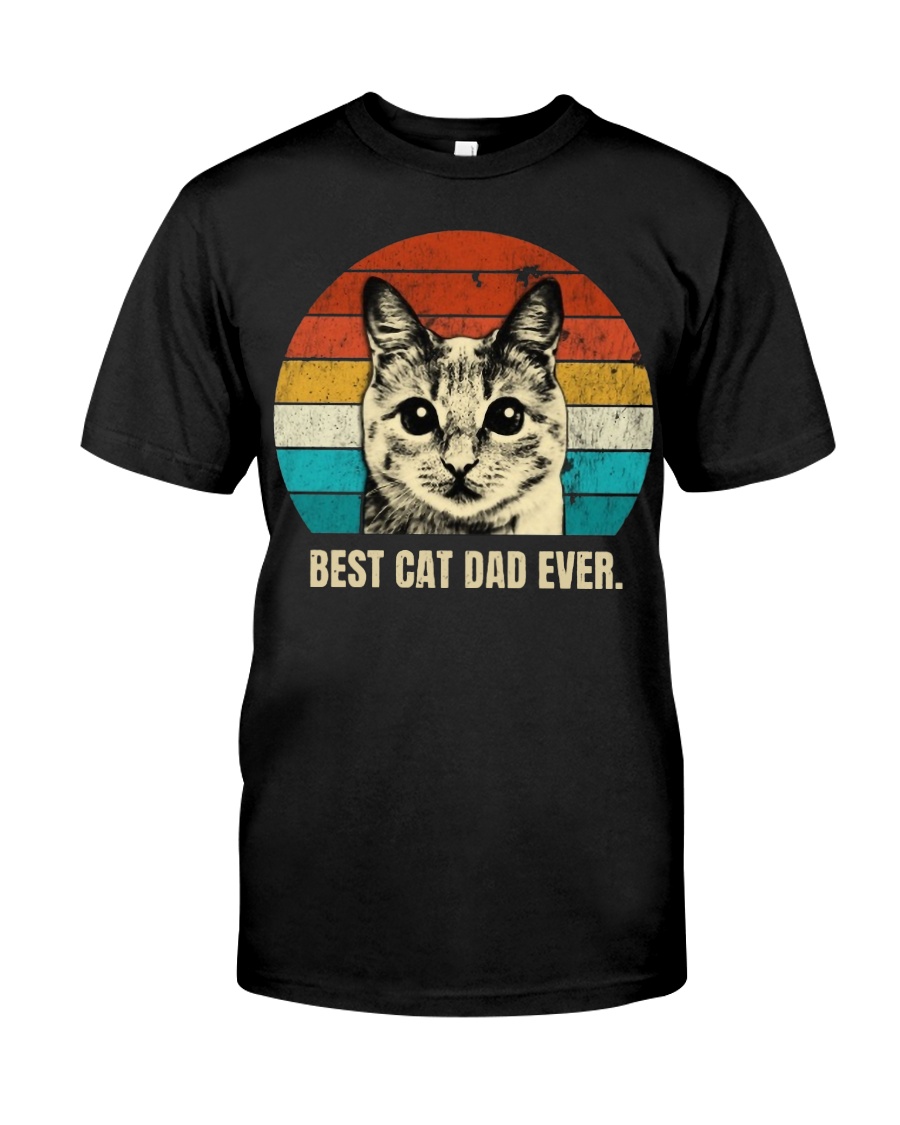 Vintage best cat dad ever shirt