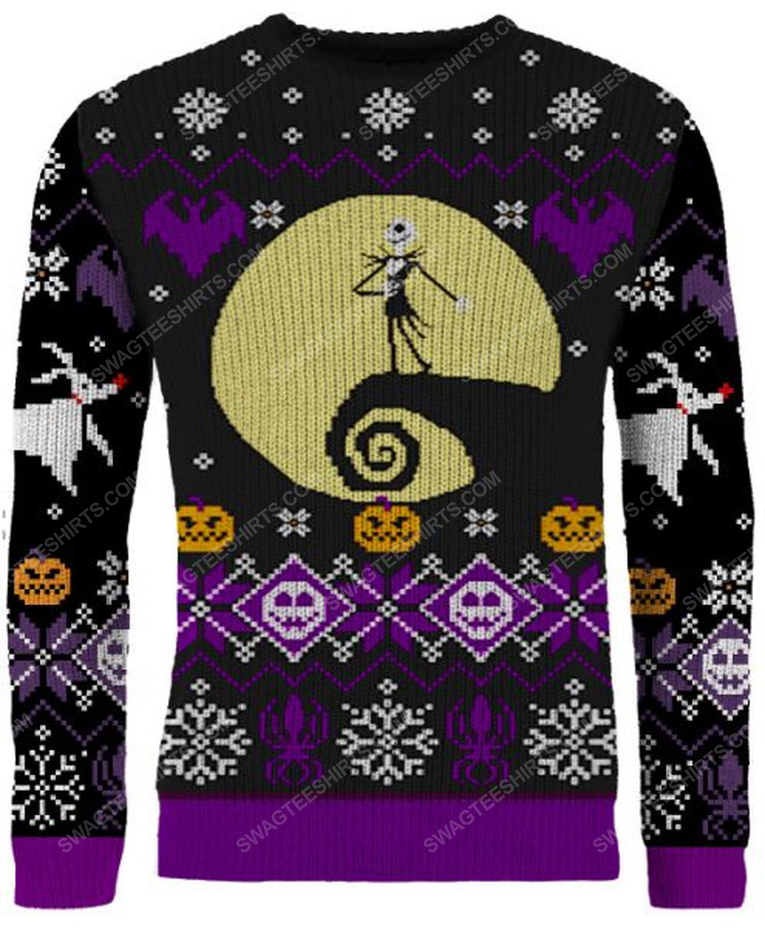 [special edition] Nightmare before ugly christmas full print ugly christmas sweater – maria