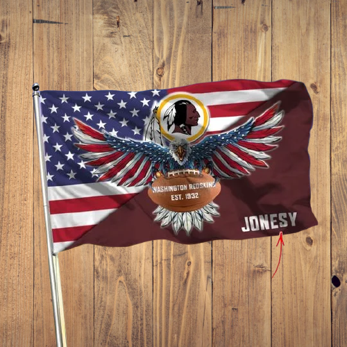 1-Washington Redskins American Football Custom Name Flag (2)