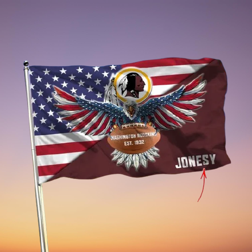 1-Washington Redskins American Football Custom Name Flag (3)