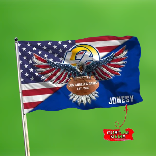 11-Los Angeles Rams American Football Custom Name Flag (2)