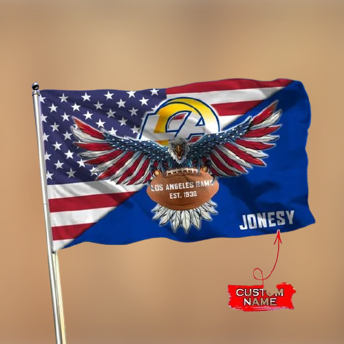 11-Los Angeles Rams American Football Custom Name Flag (3)