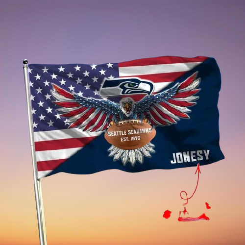 12-Seattle Seahawks American Football Custom Name Flag (1)