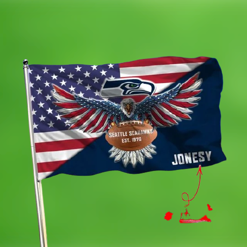 12-Seattle Seahawks American Football Custom Name Flag (2)