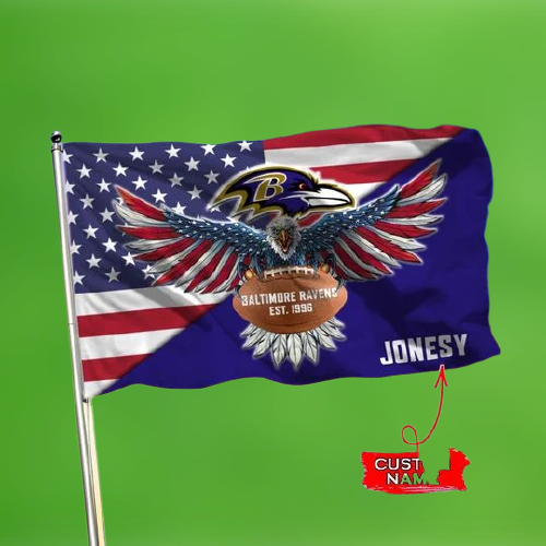13-Baltimore Ravens American Football Custom Name Flag (2)
