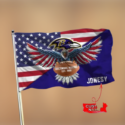 13-Baltimore Ravens American Football Custom Name Flag (3)