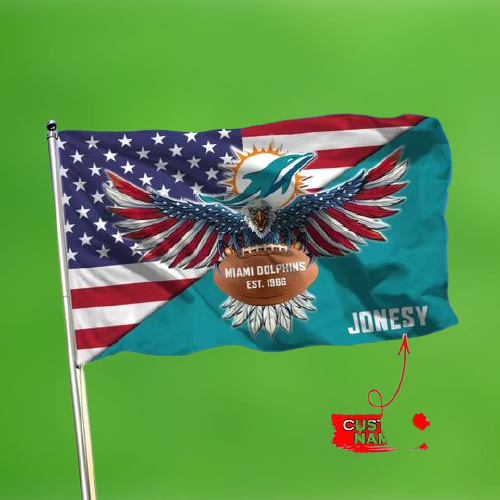 14-Miami Dolphins American Football Custom Name Flag (2)