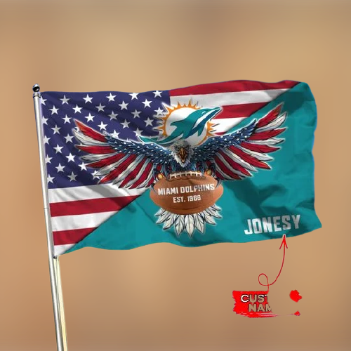 14-Miami Dolphins American Football Custom Name Flag (3)
