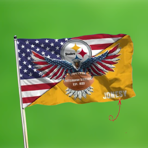 15-Pittsburgh Steelers American Football Custom Name Flag (2)
