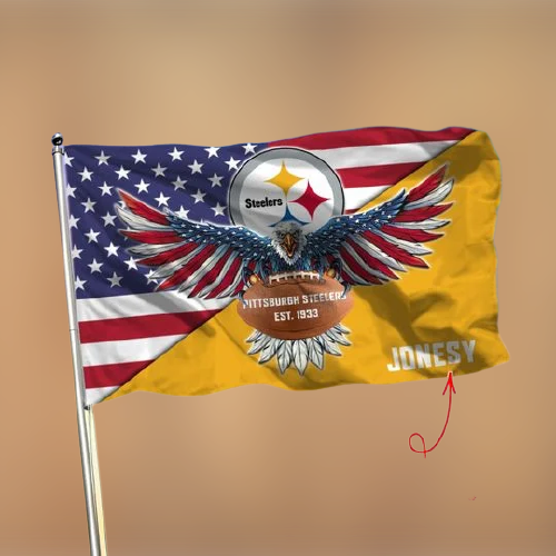 15-Pittsburgh Steelers American Football Custom Name Flag (3)