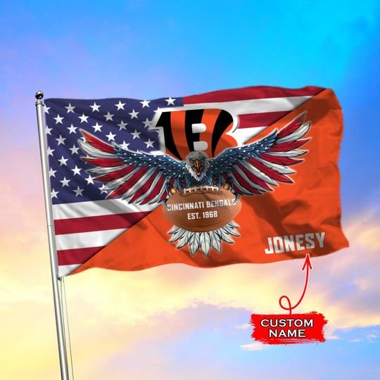 Cincinnati Bengals American Football Custom Name Flag – LIMITED EDITION