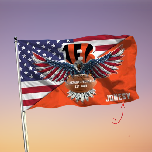 18-Cincinnati Bengals American Football Custom Name Flag (1)