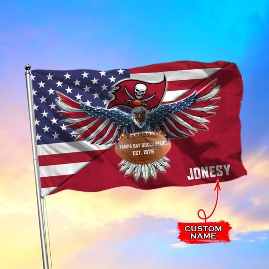 Tampa Bay Buccaneers American Football Custom Name Flag – LIMITED EDITION