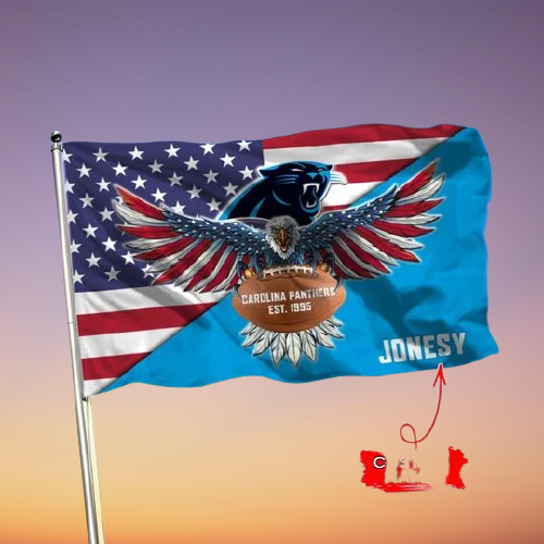 2-Carolina Panthers American Football Custom Name Flag (1)